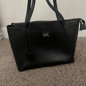 Black Michael Kores Tote - Silver Hardware - Perfect Condition